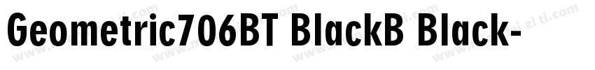 Geometric706BT BlackB Black字体转换